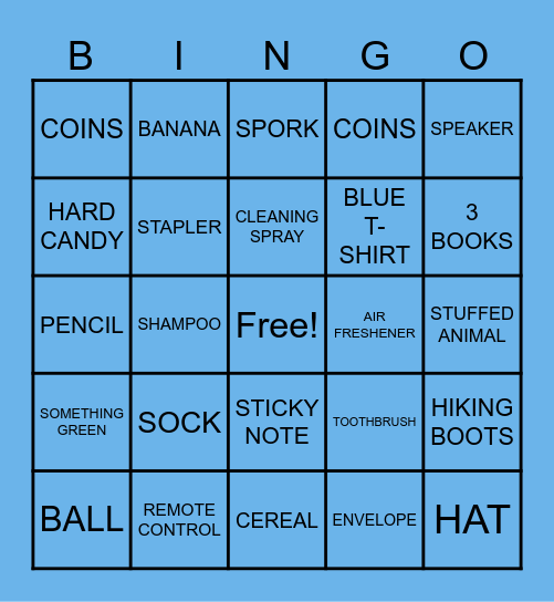 SCAVENGER HUNT BINGO #2 Bingo Card