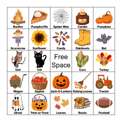 Fall Bingo Card