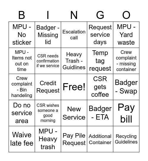 Texas Pride Bingo Card