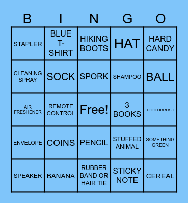 SCAVENGER HUNT BINGO #3 Bingo Card