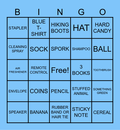 SCAVENGER HUNT BINGO #3 Bingo Card