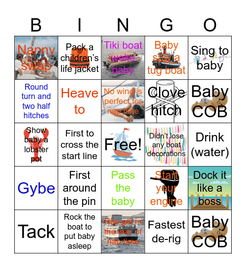 Sailing into Motherhood Bingo Card