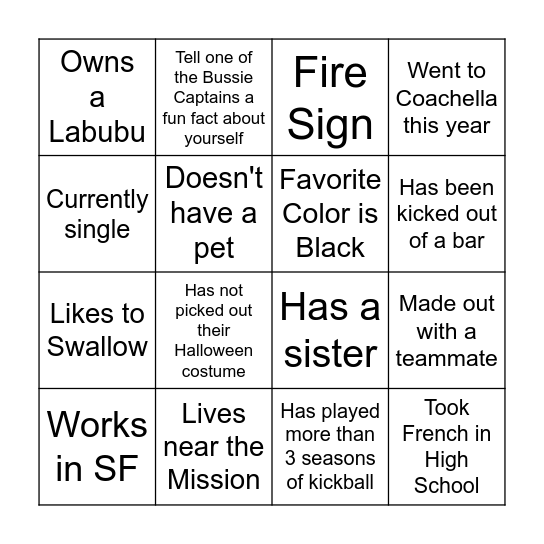 Bingo Card