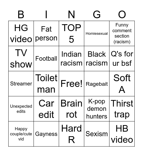 67                              24 Bingo Card