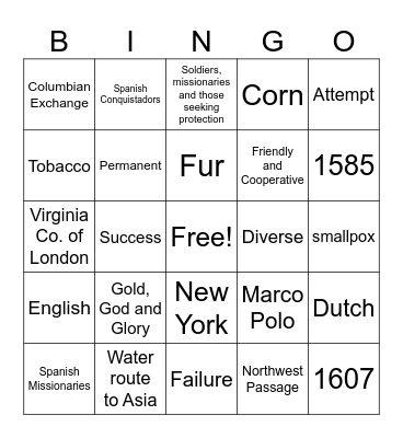 Unit 2 Lesson 4 TCI Bingo Card