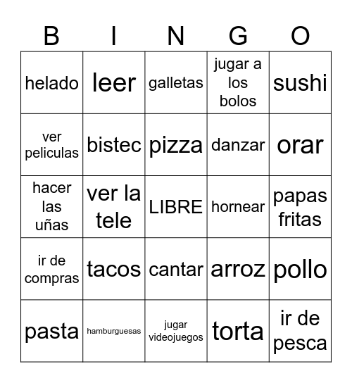 Favoritos de los Pastores Bingo Card