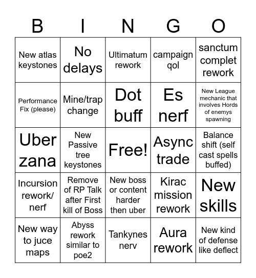 Bingo Card