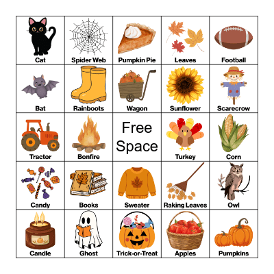 Fall Bingo Card