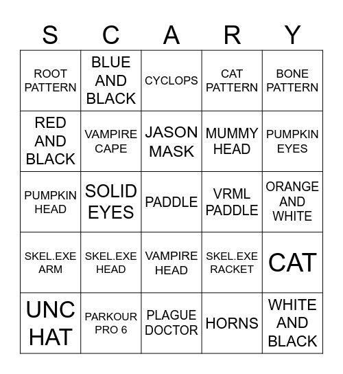 HALLOWEEN BINGO Card