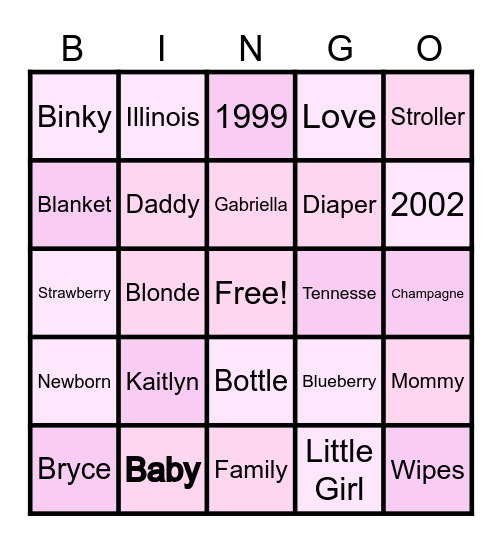 Berry Sweet Bingo Card