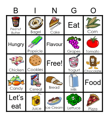 Food Bingo Card