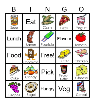 Food Bingo Card