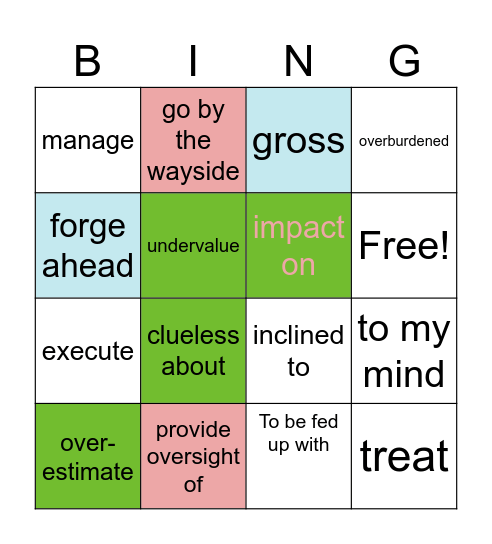 B2+12 Bingo Card