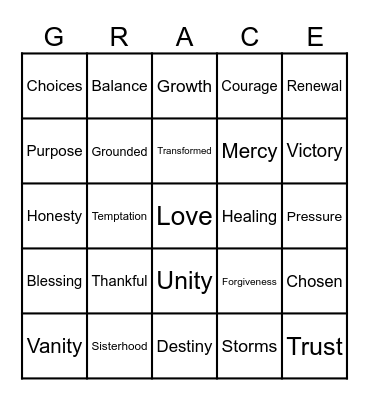 44th Ladies Day Program NHCOC Bingo Card