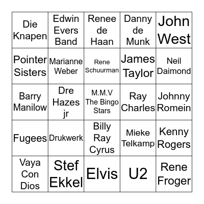 Gooise Glamour Ladies Night Bingo Card