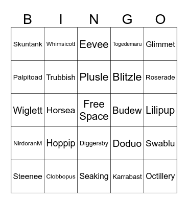 Cobblemon Bingo Card
