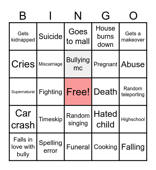 Gacha life bingo Card
