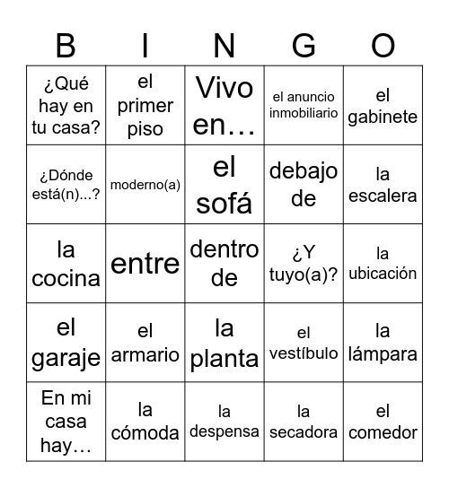 CASA Bingo Card