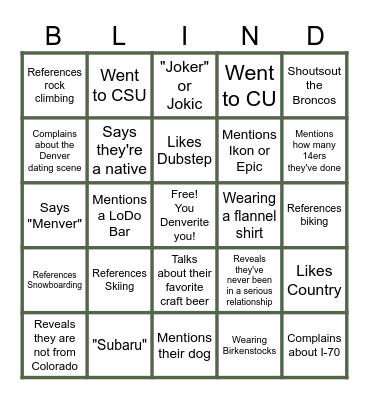 Love is Blind Bingo! Bingo Card