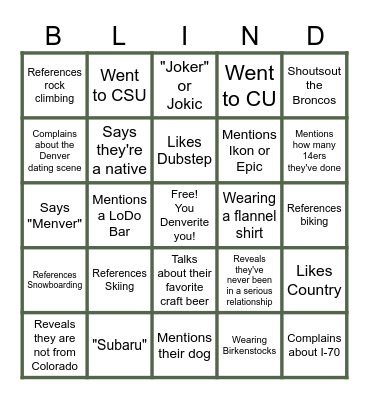 Love is Blind Bingo! Bingo Card