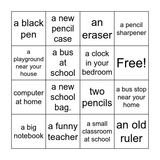 Have you got _____? Bingo Card