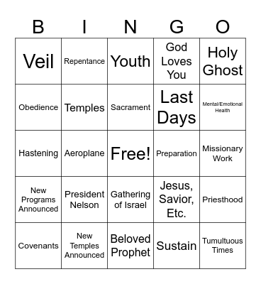 October Conference 2025 Bingo Card