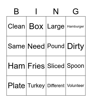 Unit 6 Bingo Card