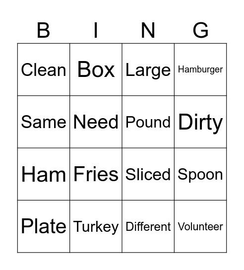 Unit 6 Bingo Card