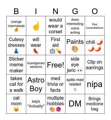 Nang Doms Bingo Card