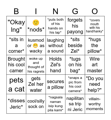 Friends Bingo Card