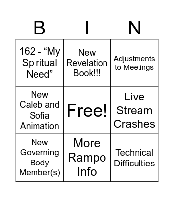 Annual Meeting 2025 Bingo Card
