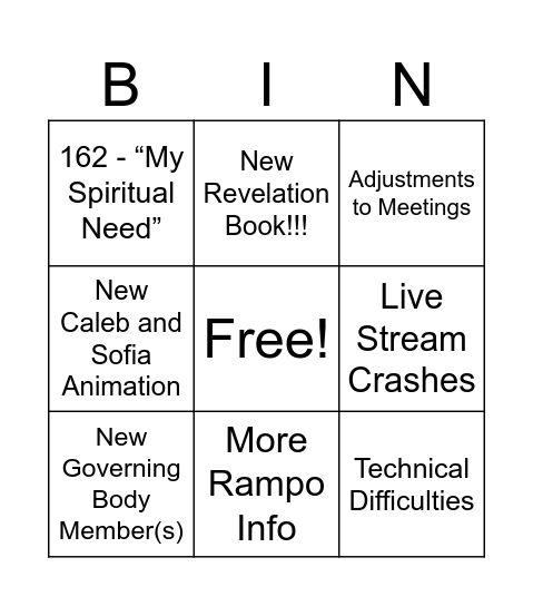 Annual Meeting 2025 Bingo Card