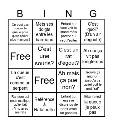 Animal Expo Bingo Card