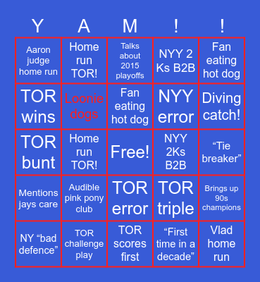 ALDS Game Bingo! Bingo Card
