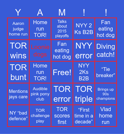 ALDS Game Bingo! Bingo Card