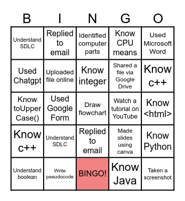 Bingo Card