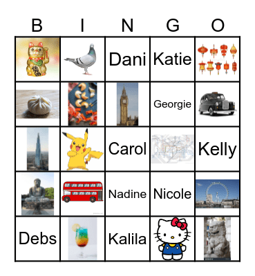 Kalila birthday Bingo Card