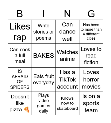 FIND SOMEONE WHO... Bingo Card