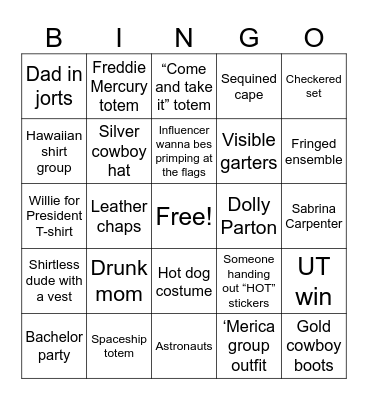 ACL Day 2 Bingo Card
