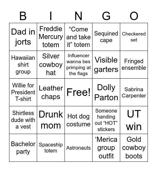ACL Day 2 Bingo Card