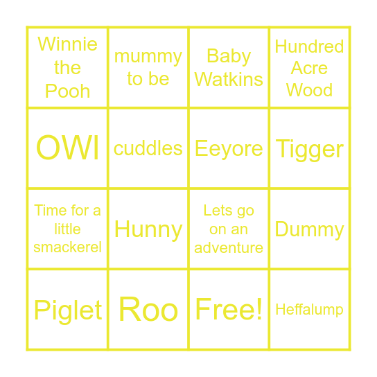 Bingo! Bingo Card