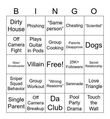 LIB7 Bingo Card