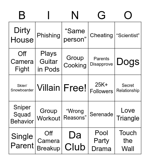 LIB7 Bingo Card