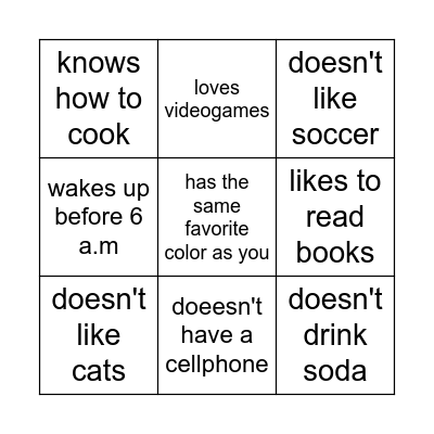 Find Someone Who... Bingo Card