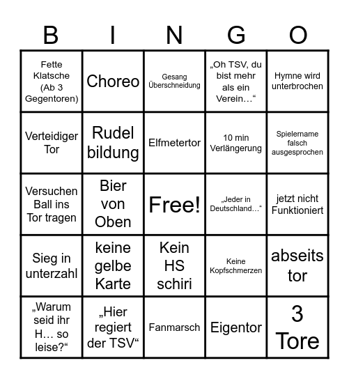 Alemannia Bingo Card