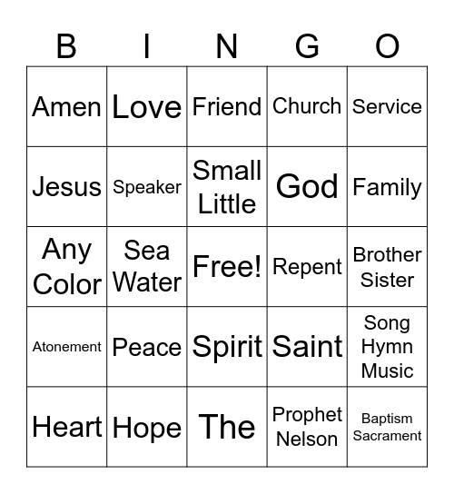 Conference Bingo Card