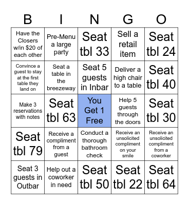 Hostess Fun Bingo Card