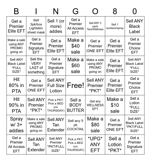 OCTOBER BINGO Card