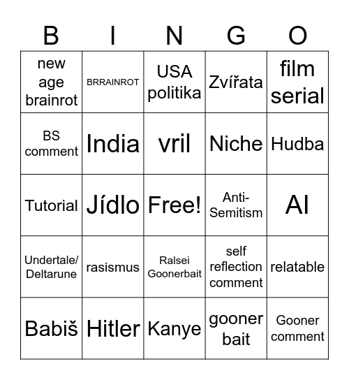 IG Reels Bingo Card