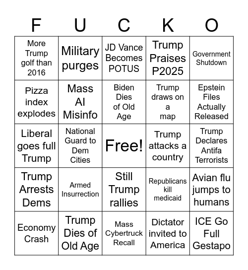 2025 BINGOR Bingo Card